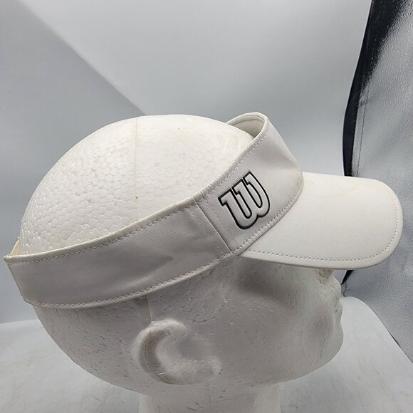 Wilson Tennis White Visor Hat Cap Adjustable Breathable Casual Sports - Picture 4 of 9